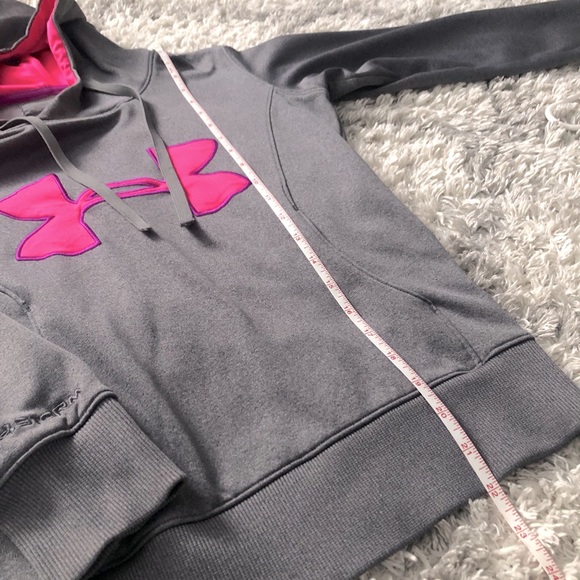 Under Armour Grey & Pink Hoodie Sweater - Picture 7 of 7